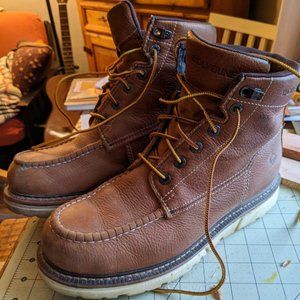 Men's Wolverine Leather Moc-Toe Work Boots